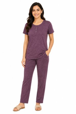 Purple Top & Pant Set