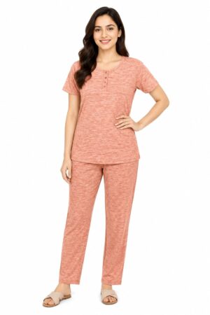 Peach Top & Pant Set